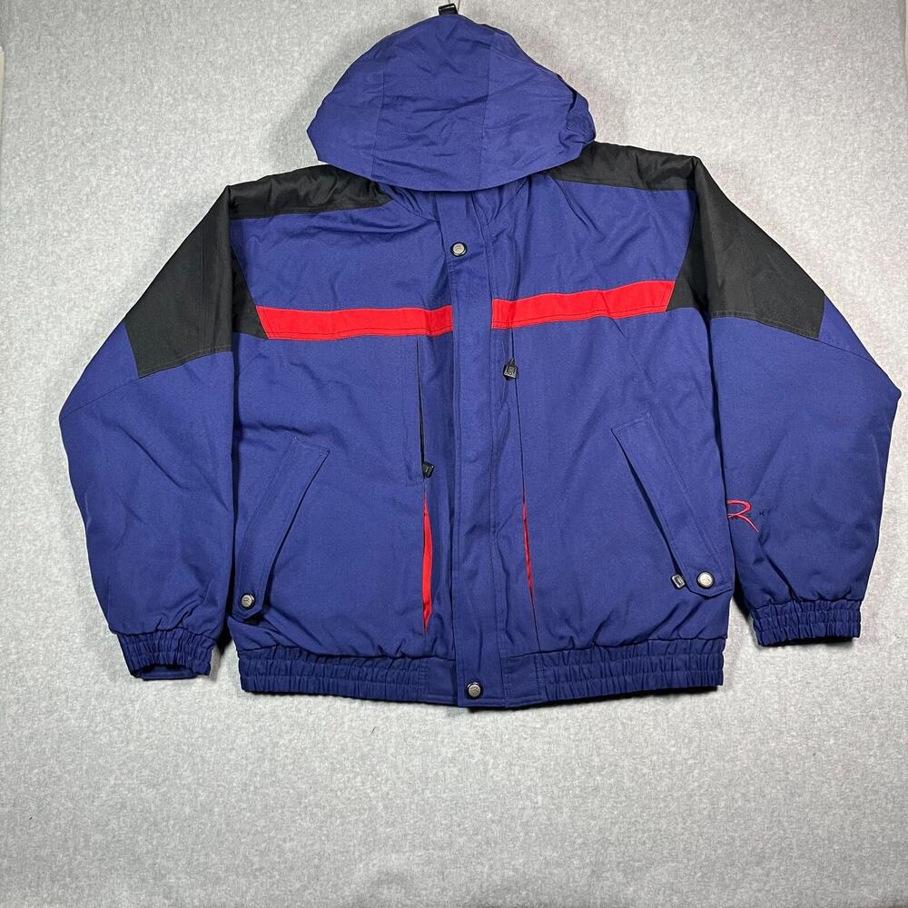Vintage Rawik Colorblock Ski Jacket Men's Size Large Zip Pockets Outdoor